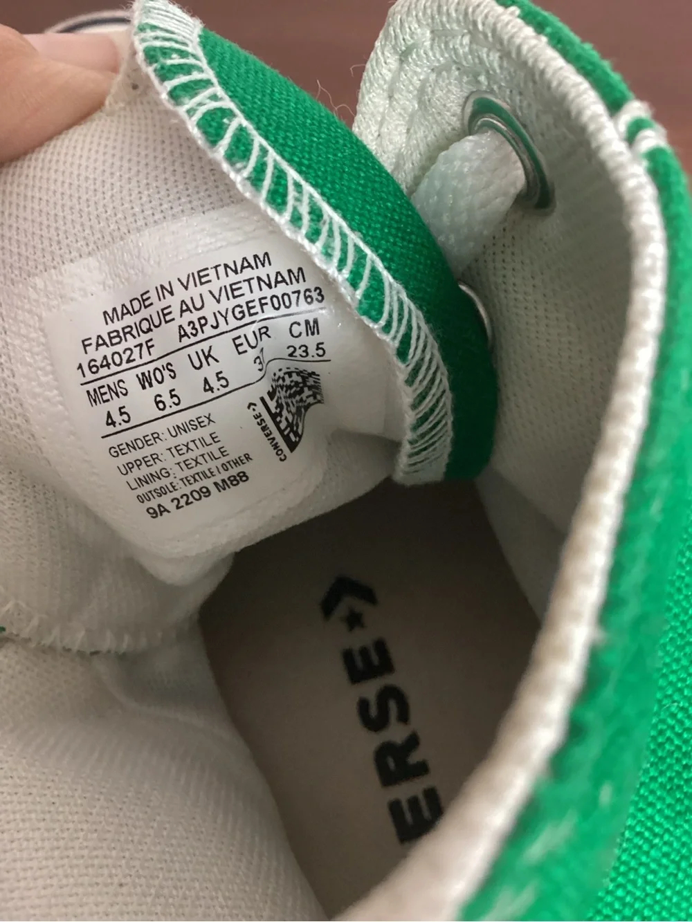 Converse Green Chuck Taylor High-Top Canvas Sneakers with White Trim